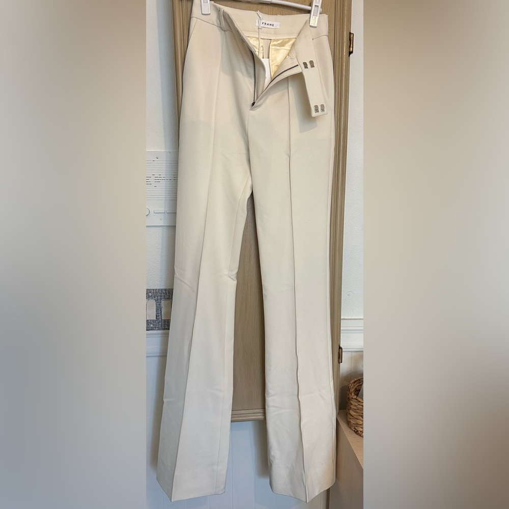 Frame Denim Cream Boot Cut Women's Trouser